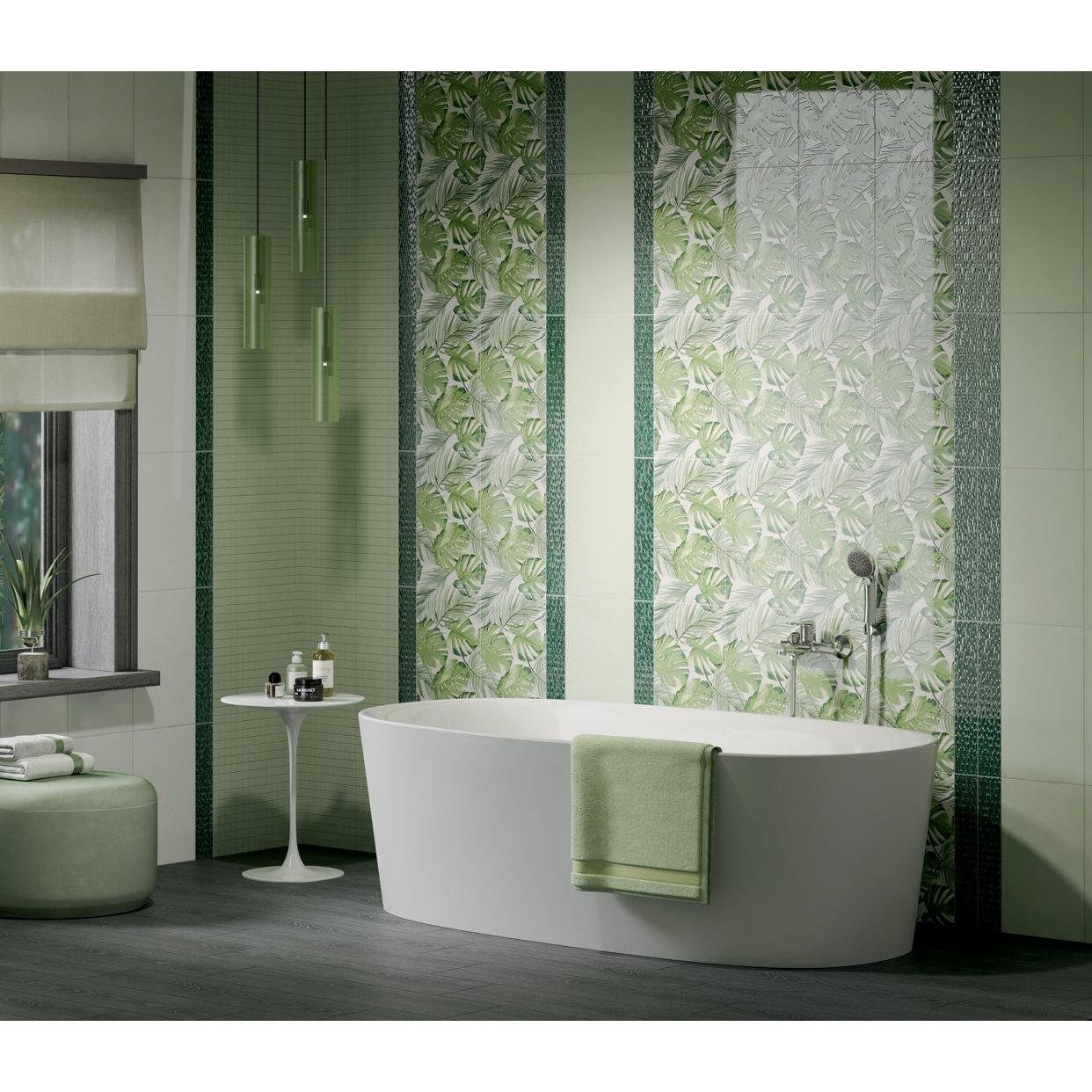 Бордюр Kerama Marazzi (Керама Марацци) Левада зеленый темный 7х40 см, толщ. 9 мм, (LSB001)