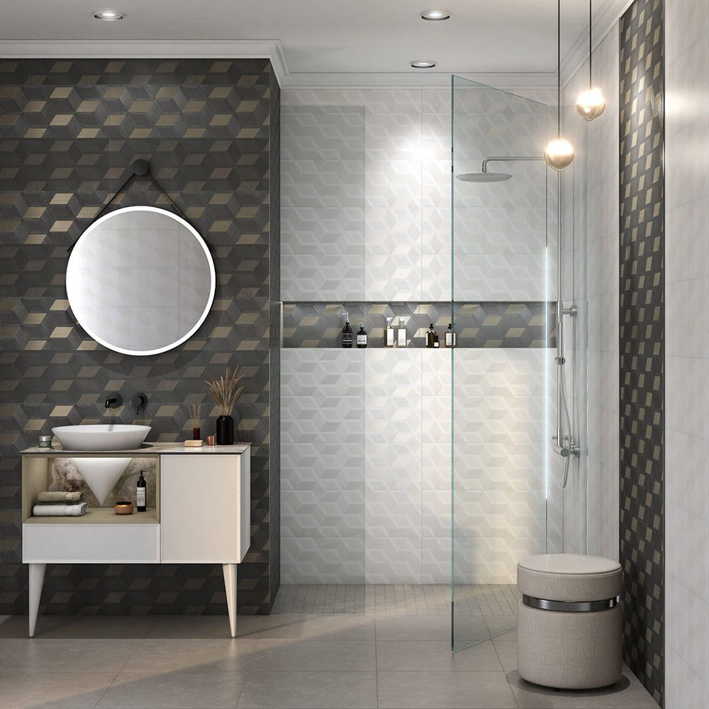 Декор Kerama Marazzi (Керама Марацци) Морандо серый темный обрезной 25х75 см, толщ. 9 мм, (HGD/B428/12144R)