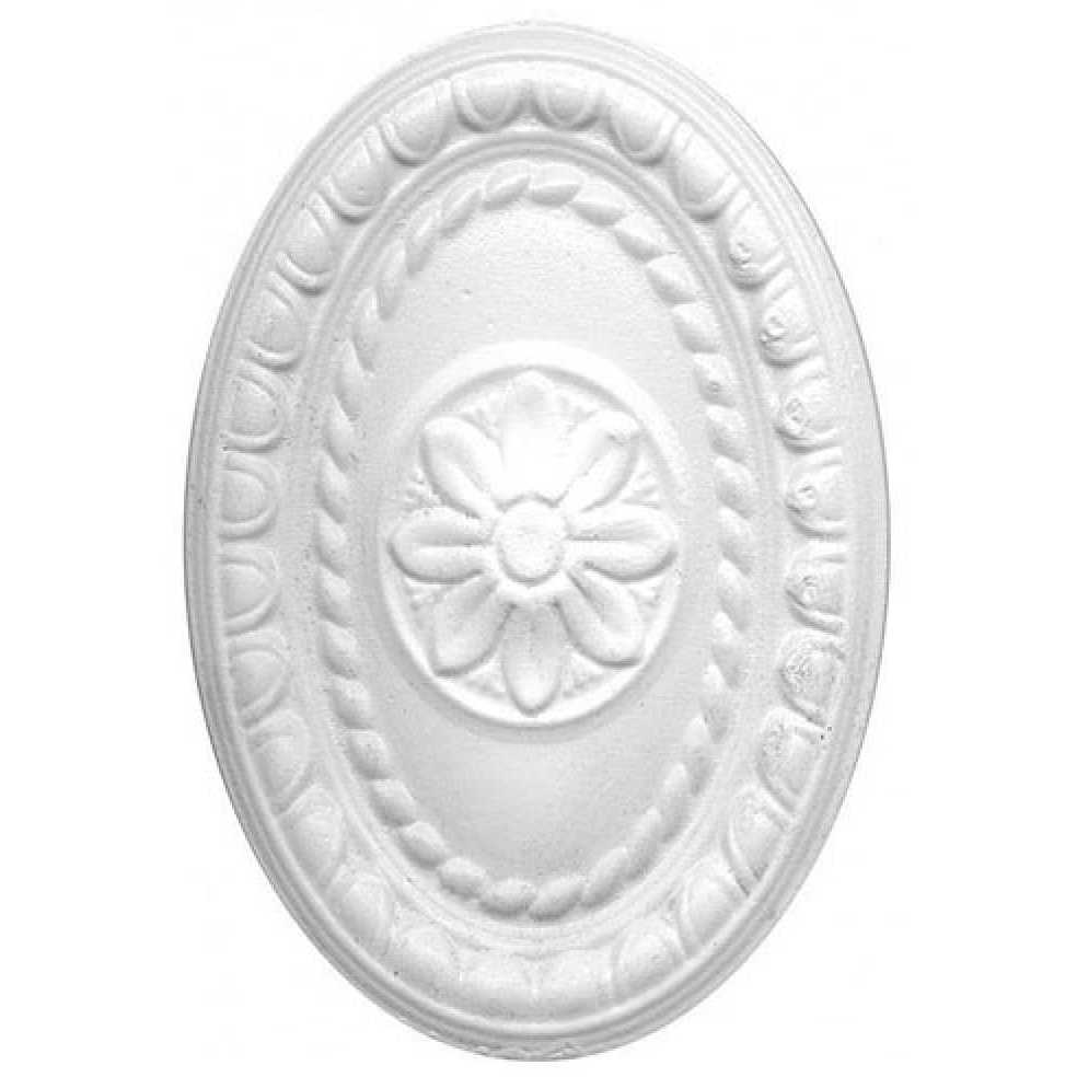 Декор Kerama marazzi Петергоф овал белый 8.5х12.5 см (OBC001)