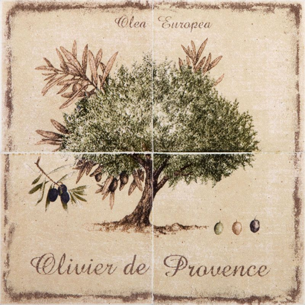 Панно Kerama marazzi Прованс оливковое дерево 19.6х19.6 см (A1943/1221H )