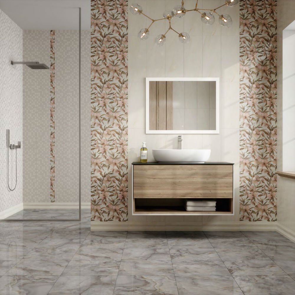 Плитка настенная Kerama Marazzi (Керама Марацци) Стеллине бежевый 20х50 см, толщ. 8 мм, (7210)