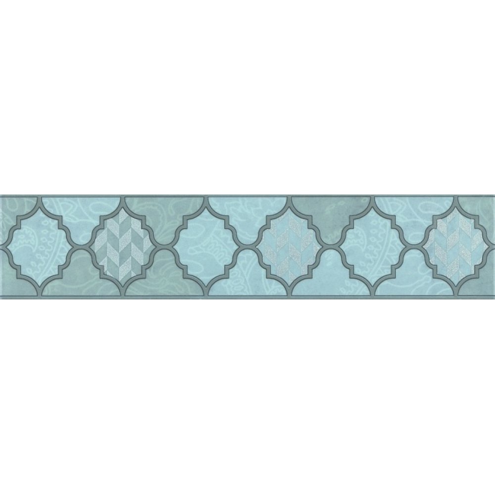 Бордюр Kerama Marazzi (Керама Марацци) Фоскари бирюзовый 5.4х25 см (OP/A27/6331)