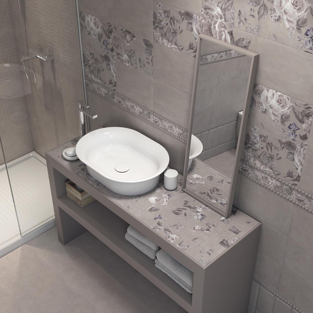 Бордюр Kerama Marazzi (Керама Марацци) Александрия серый структ 9,9х20 см (19033/ 3F)