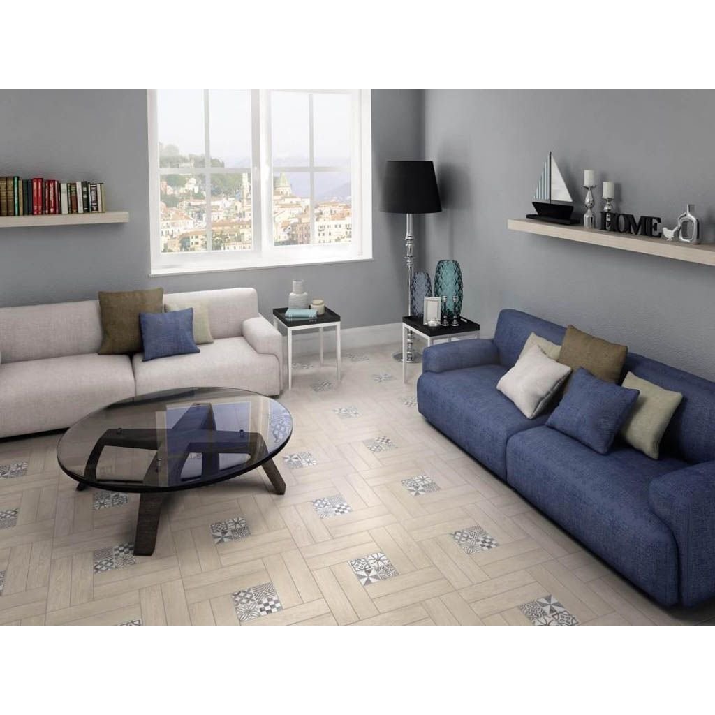 Вставка Kerama Marazzi (Керама Марацци) Амальфи орнамент коричневый 9,8х9,8 см (STG/ A401/ 1266H)