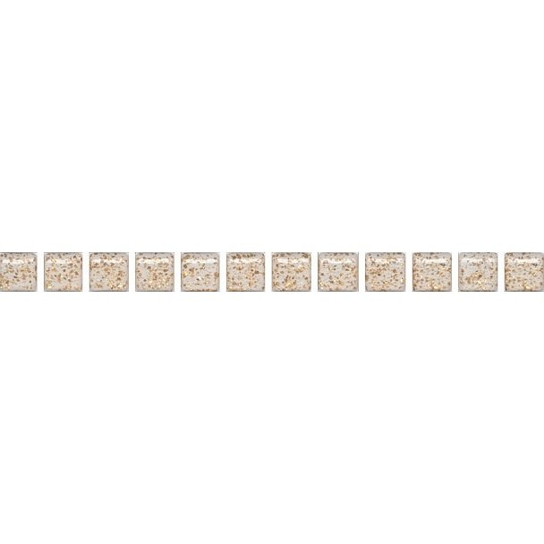 Бордюр Kerama Marazzi (Керама Марацци) Карандаш Бисер белый золото 1,4х20 см (POF002)