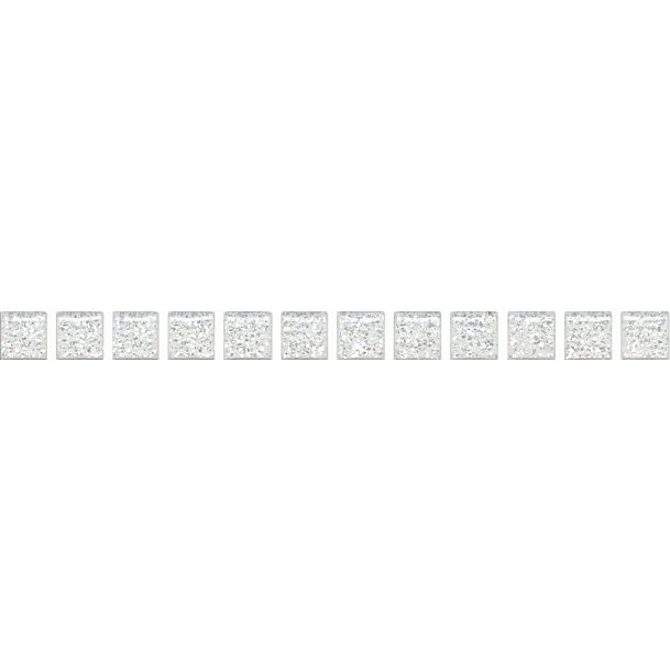Бордюр Kerama Marazzi (Керама Марацци) Карандаш Бисер белый серебро 1,4х20 см (POF001)