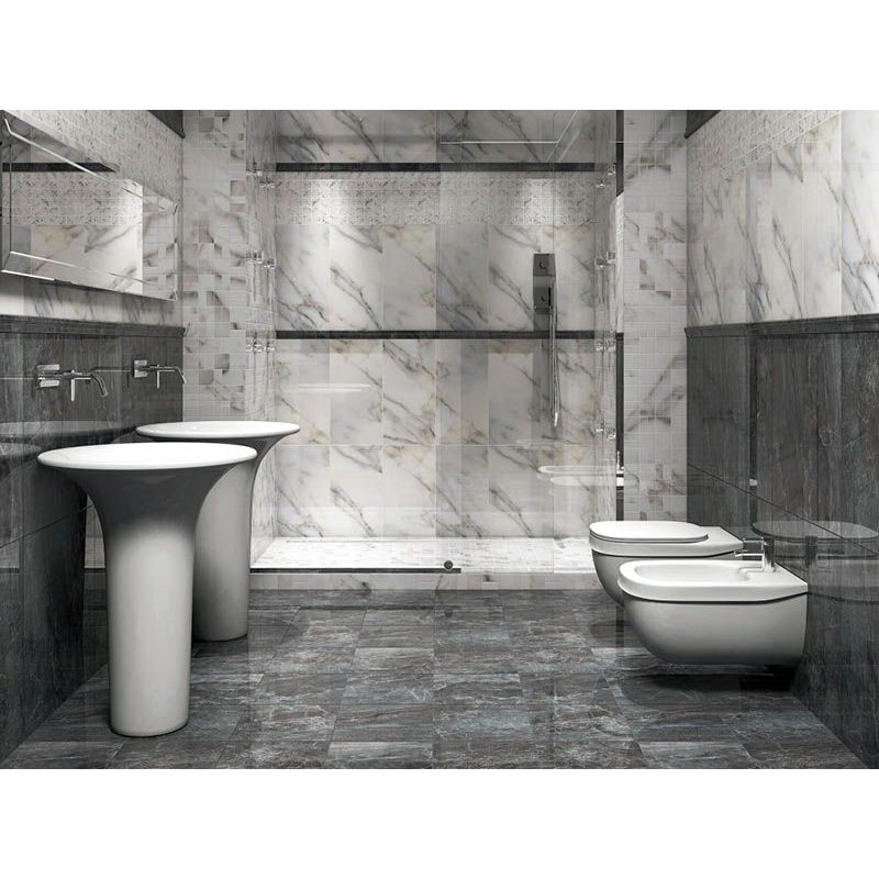 Бордюр Kerama Marazzi (Керама Марацци) Виндзор Багет темный обрезной 5х30 см (BLC003R)