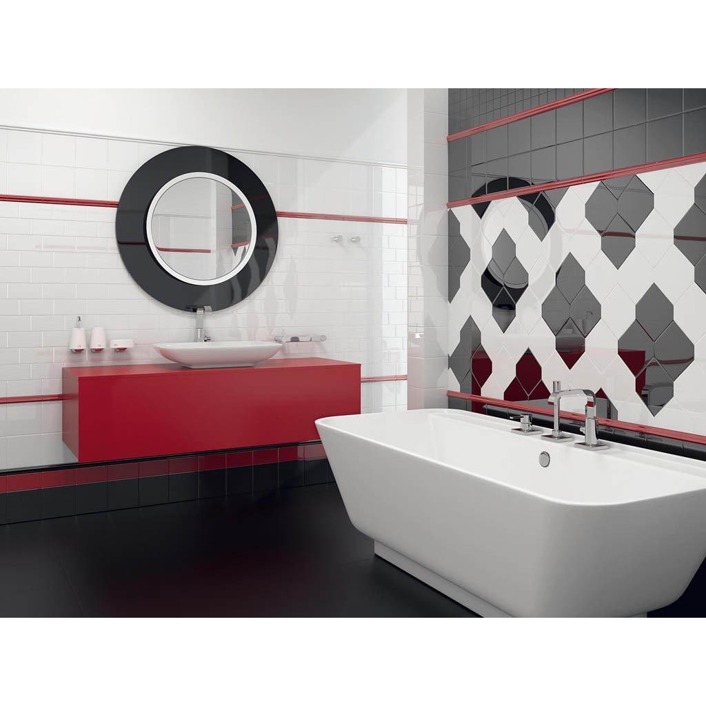 Бордюр Kerama Marazzi (Керама Марацци) Граньяно Багет красный 3х15 см, толщ. 16 мм, (BLD011)