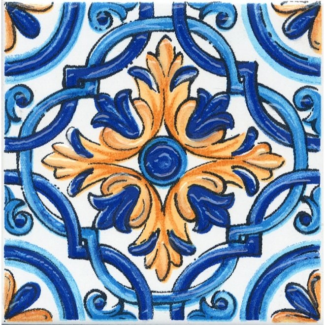 Вставка Kerama Marazzi (Керама Марацци) Капри майолика 9,8х9,8 см (STG/ A490/ 1146H)