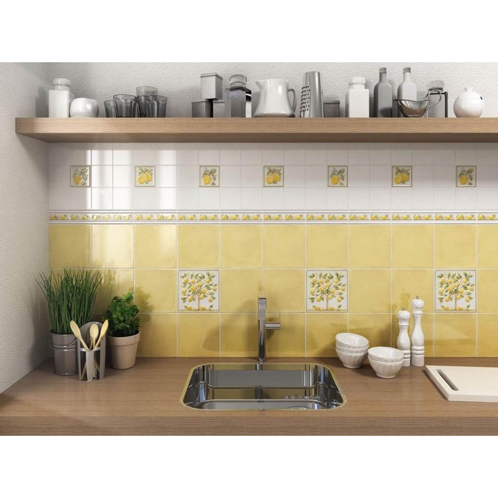 Вставка Kerama Marazzi (Керама Марацци) Капри майолика 9,8х9,8 см, толщ. 7 мм, (STG/ A487/ 1146H)