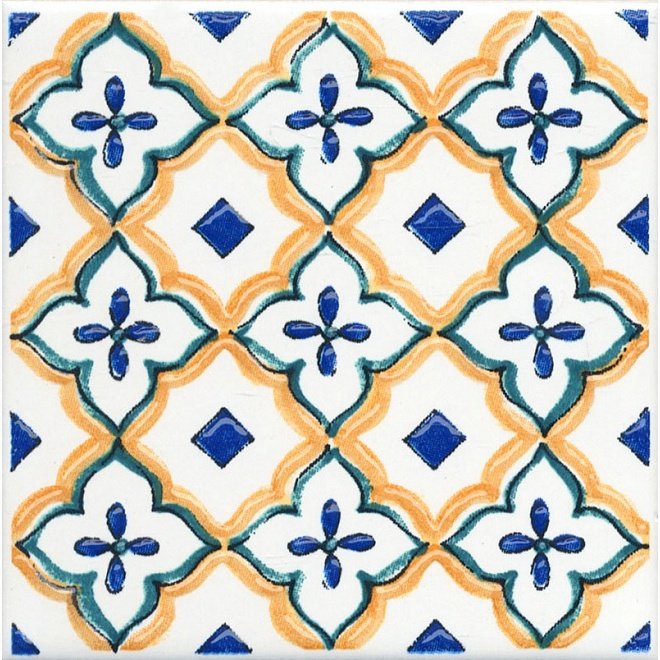 Вставка Kerama Marazzi (Керама Марацци) Капри майолика 9,8х9,8 см (STG/ A491/ 1146H)