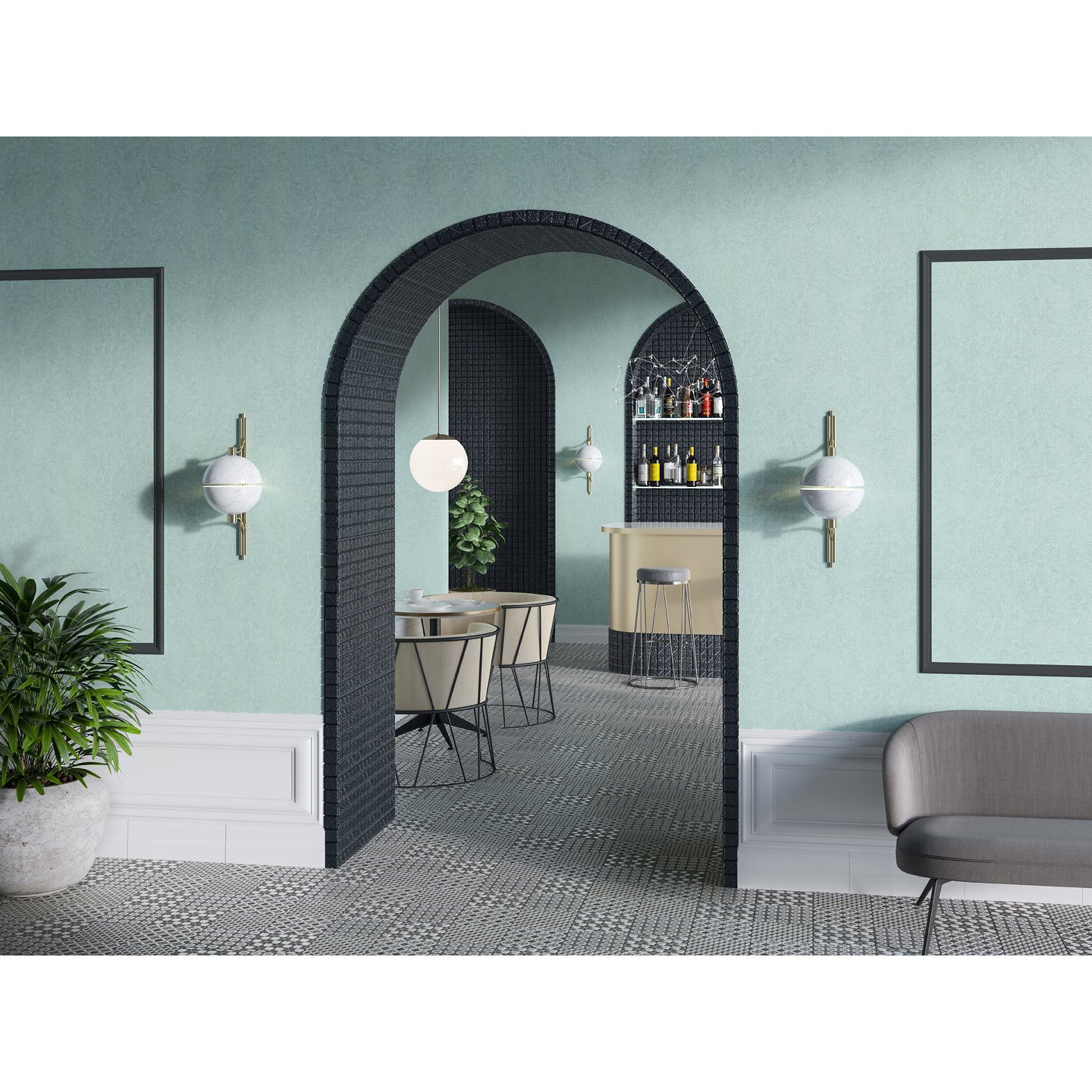 Плитка Kerama Marazzi (Керама Марацци) Ла-Виллет бирюзовый 30,1х30,1 см (21026)