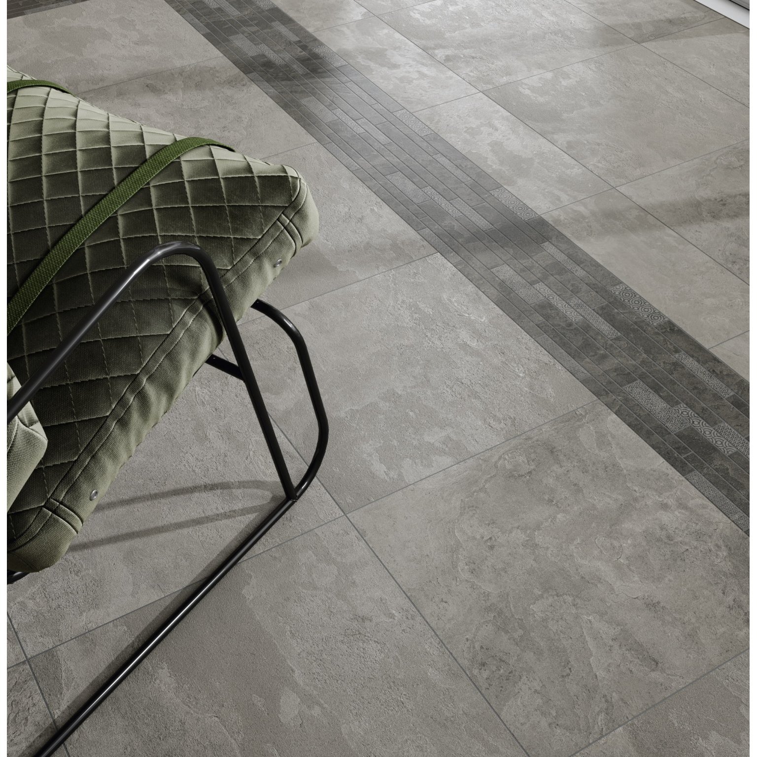 Декор Kerama Marazzi Ламелла серый мозаичный 25х50,2 см (SBM010/ SG4584)