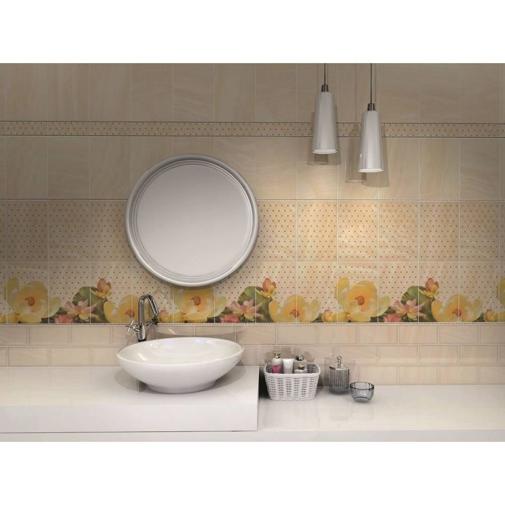 Бордюр Kerama Marazzi (Керама Марацци) Летний сад светлый 5,7х20 см (AD/ A287/ 8259)