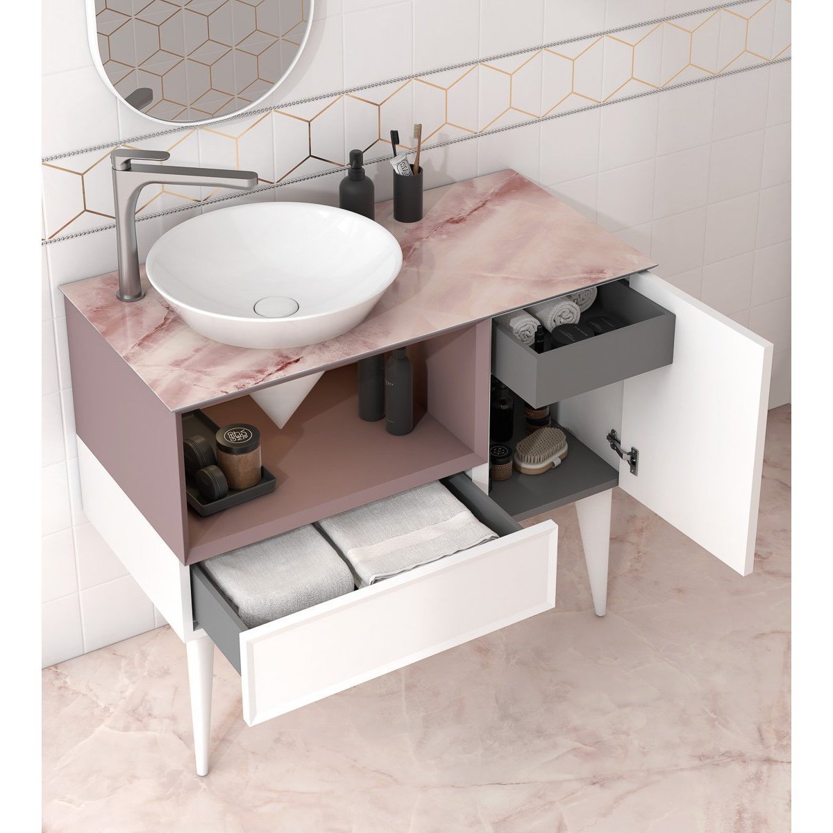 Керамогранит Kerama Marazzi (Керама Марацци) Ониче белый черный лаппатированный 119,5х238,5 см, толщ. 9 мм, (SG595902R)