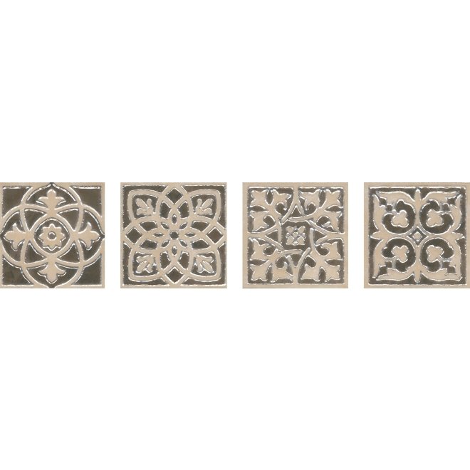 Вставка Kerama Marazzi (Керама Марацци) Парнас беж лаппатированный 9,5х9,5 см, толщ. 9 мм, (HGD/ B170/ SG1550L)