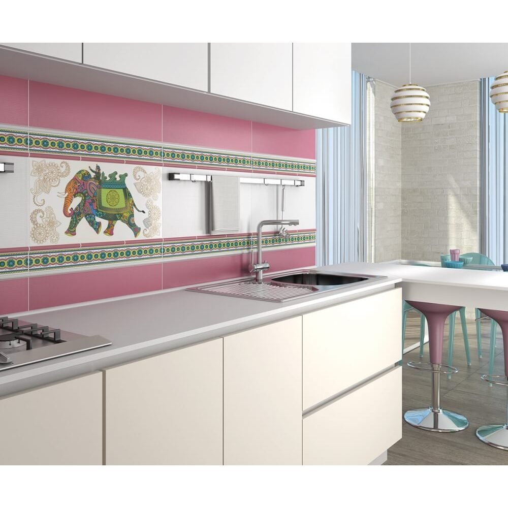 Бордюр Kerama Marazzi (Керама Марацци) Ранголи Павлин 7,2х30 см (STG/A120/11000T)