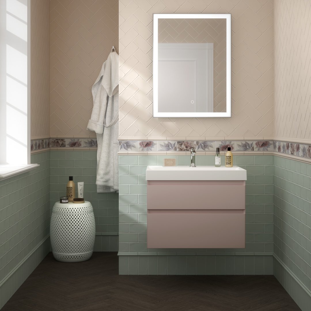 Плитка Kerama Marazzi (Керама Марацци) Тортона зеленый светлый 7,4х15 см, толщ. 6.9 мм, (16079)