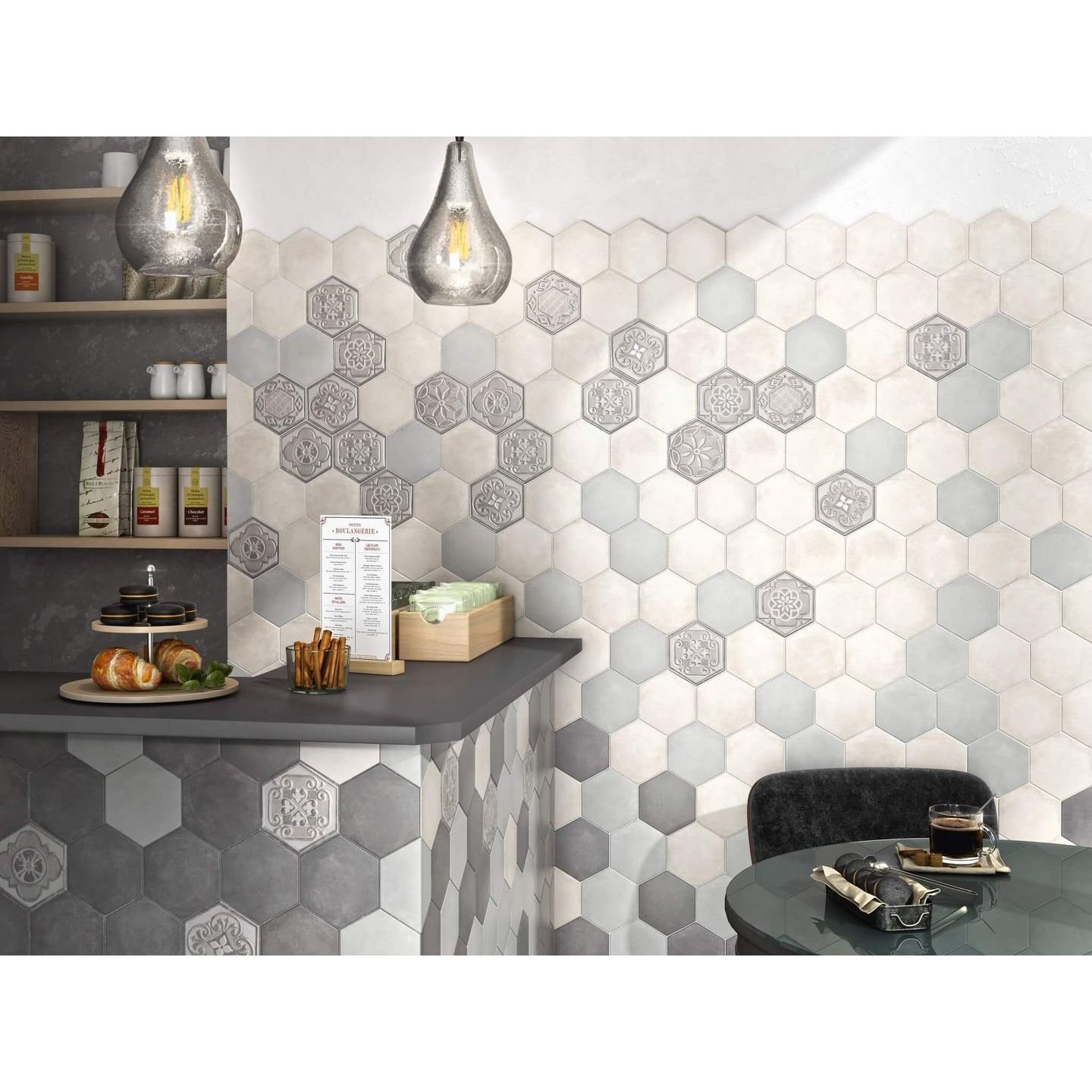 Керамогранит Kerama Marazzi (Керама Марацци) Тюрен серый темный 12х10,4 см, толщ. 7 мм, (SG1002N)
