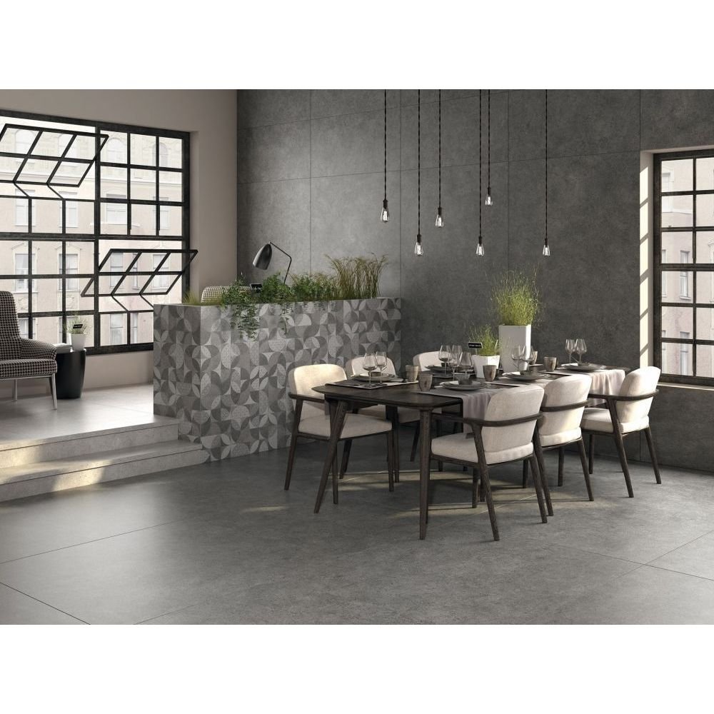 Керамогранит Kerama Marazzi (Керама Марацци) Фондамента пепельный обрезной 60х60 см, толщ. 11 мм, (DL601500R)