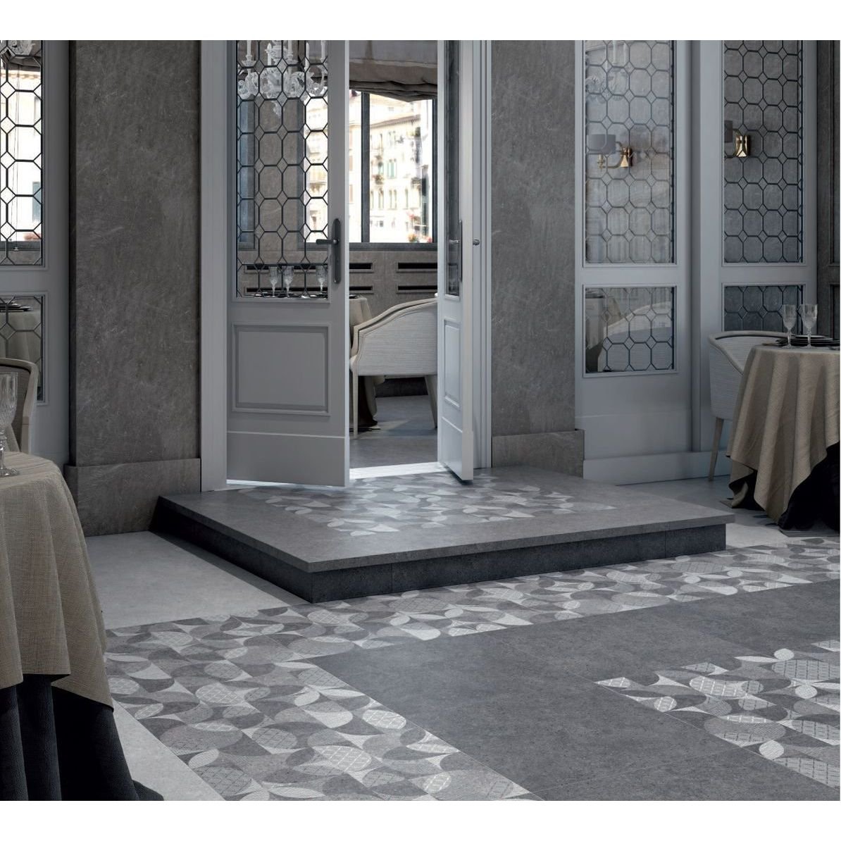 Керамогранит Kerama Marazzi (Керама Марацци) Фондамента серый светлый обрезной 119,5х238,5 см, толщ. 11 мм, (DL590000R)