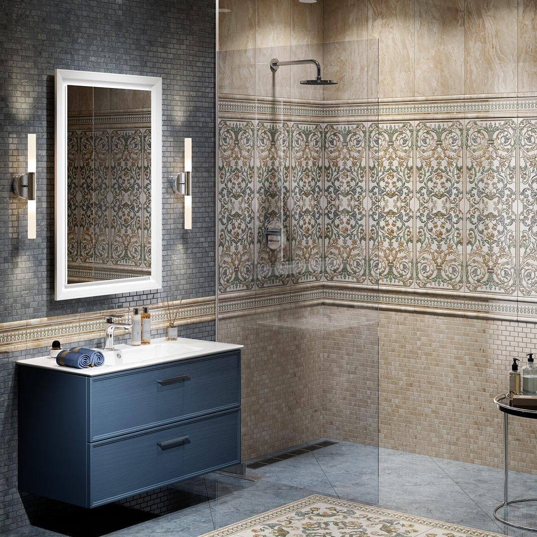 Плитка Kerama Marazzi (Керама Марацци) Эвора зеленый обрезной 30х89,5 см, толщ. 11 мм, (13116R)