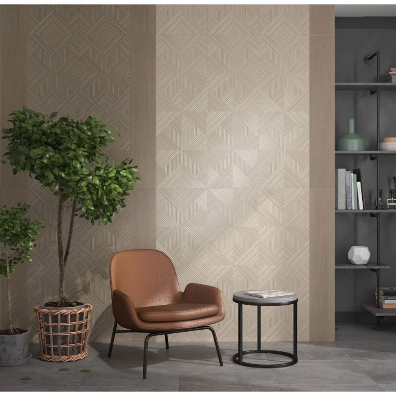 Настенная плитка Kerama Marazzi (Керама Марацци) Ламбро бежевый обрезной 31006R 20х120 см