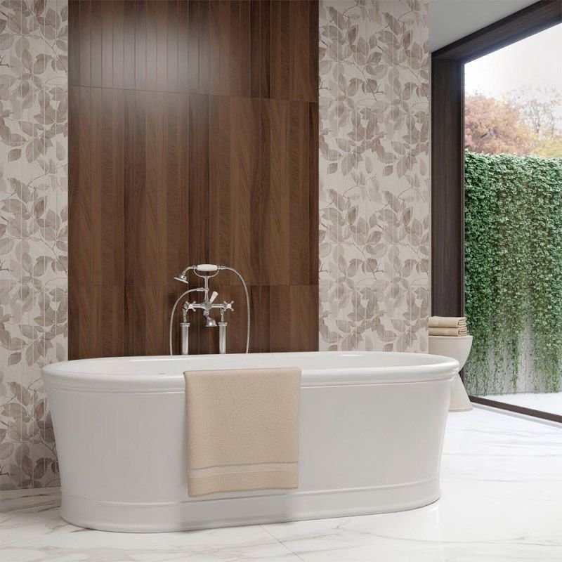 Настенная плитка Kerama Marazzi (Керама Марацци) Семпионе коричневый темный структура обрезной 13096R 30х89,5 см