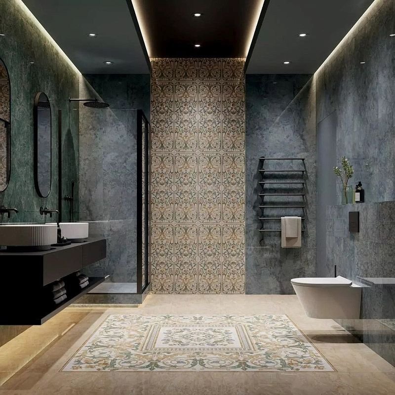 Декор Kerama Marazzi (Керама Марацци) Эвора синий светлый глянцевый обрезной OS/D214/13117R 30х89,5 см