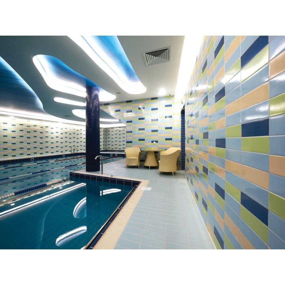 Плитка Kerama Marazzi (Керама Марацци) настенная Баттерфляй Лазурь Глянцевый 8,5х28,5 см (2854)