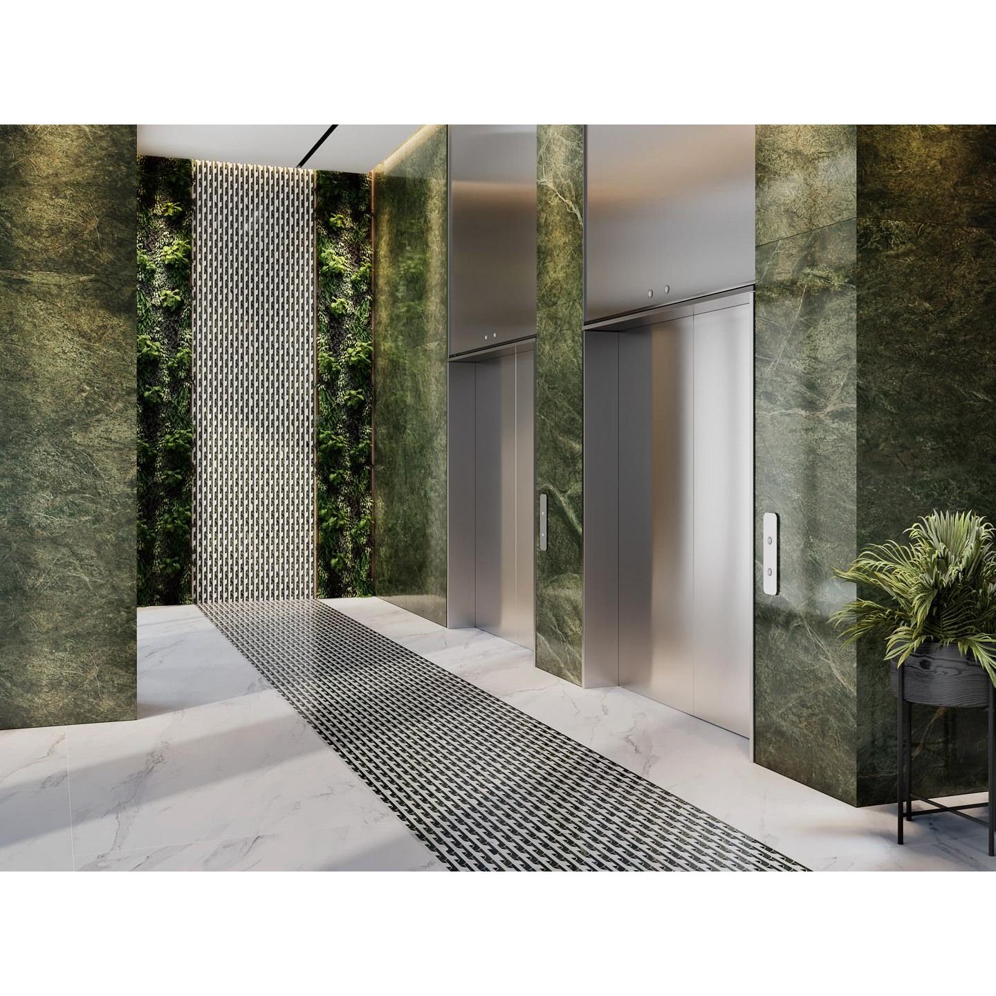 Керамогранит Kerama Marazzi (Керама Марацци) Риальто Нобиле Зелен Темный Лаппатир Обрезной 60х119,5 см, толщ. 9 мм, (SG50000222R)