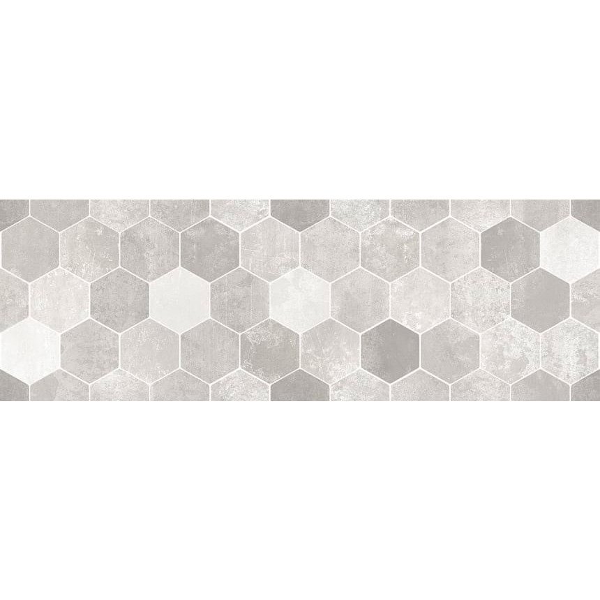 Настенная плитка LB Ceramics (Lasselsberger Ceramics) Гексацемент декор серая 20х60 см 1064-0294