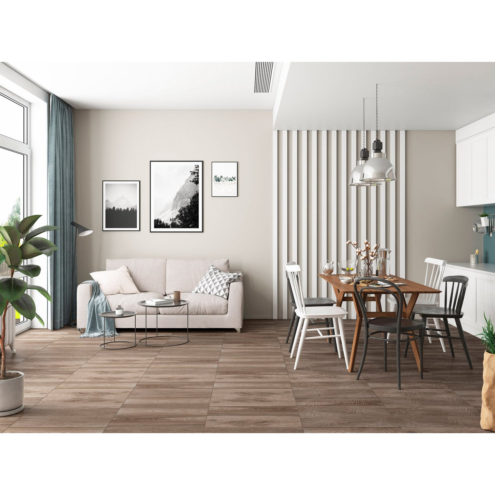 Керамогранит LB Ceramics (Lasselsberger Ceramics) Шэдоу Декор светло-бежевый 20х60 см 6264-0005