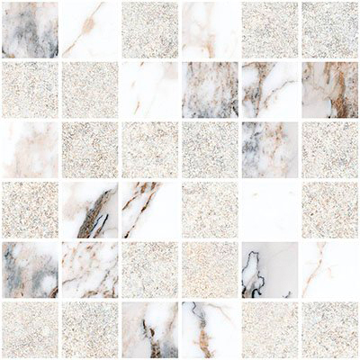 Мозаика Vitra Marble-Stone 5х5 см Белый Матовый-Лаппато R10B Ректификат K9498838R