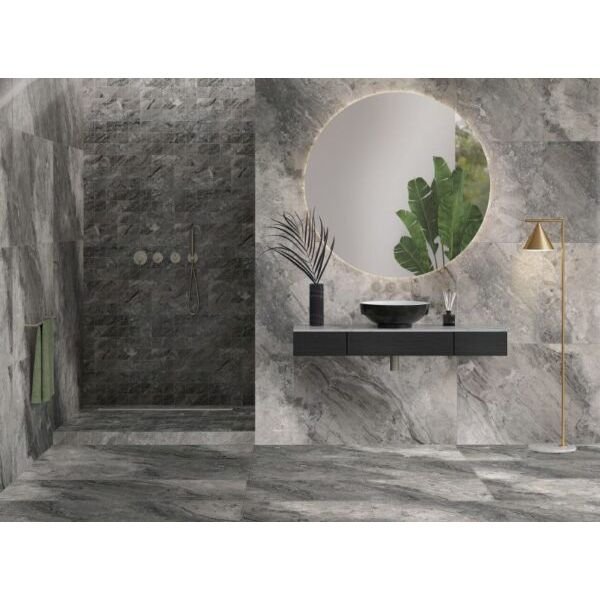 Керамогранит Vitra (Витра) MarbleSet Иллюжн темно-серый LPR 60x120 см (K951331LPR01VTET)
