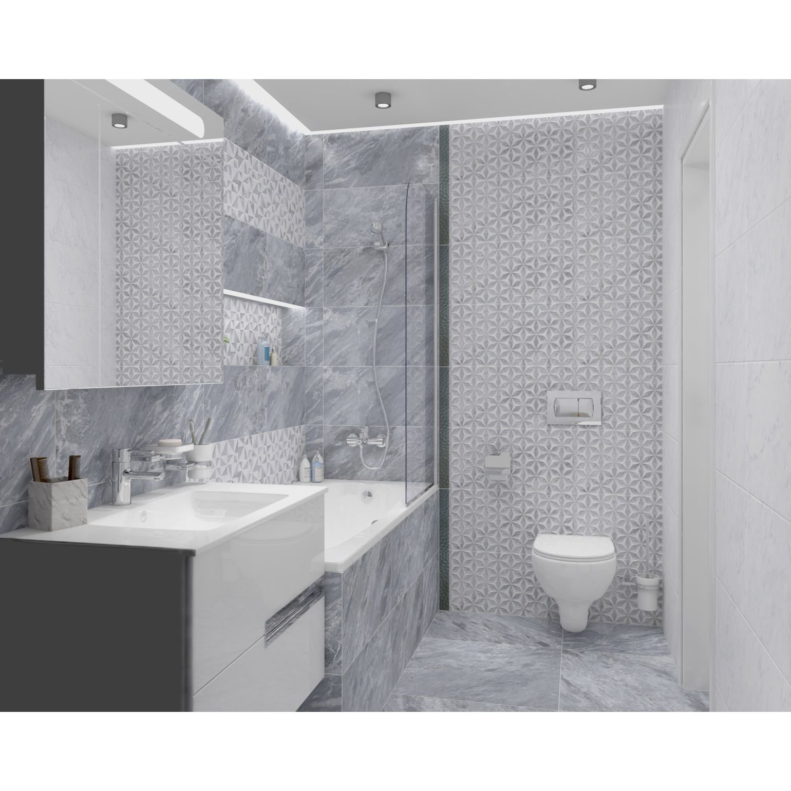 Декор Vitra (Витра) Marmori Геометрический Микс K946565LPR 60х60 см
