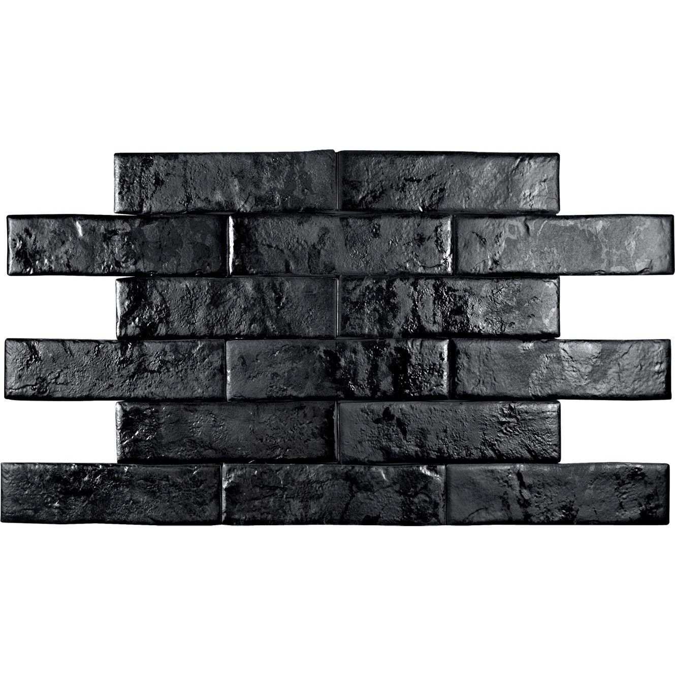 Настенная плитка Pamesa Ceramica Brickwall Negro 7х28 см