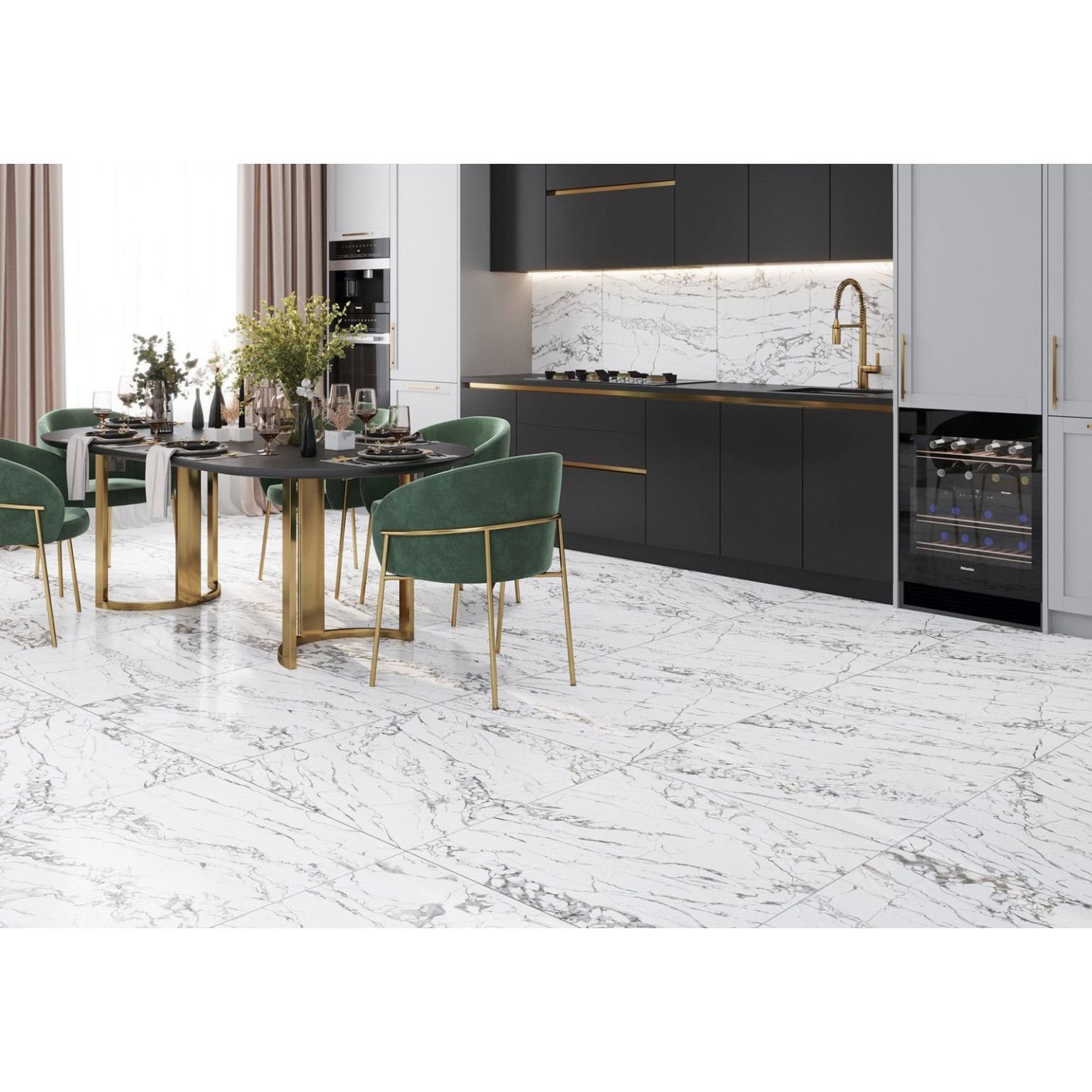 Керамогранит Alma Ceramica (Альма Керамика) Portoro 57х57х0,85 см Лаппатированный GFA57POR00L