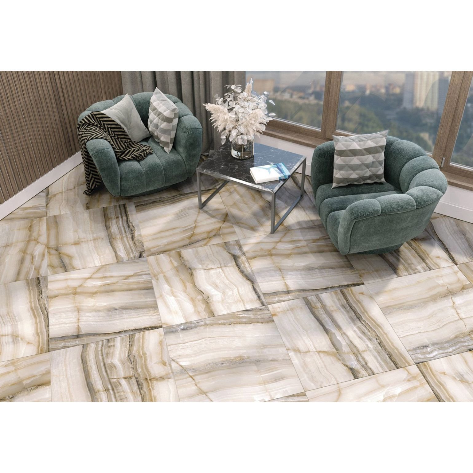 Керамогранит Alma Ceramica (Альма Керамика) Smeraldo 57х57х0,85 см Лаппатированный GFA57SMD07L