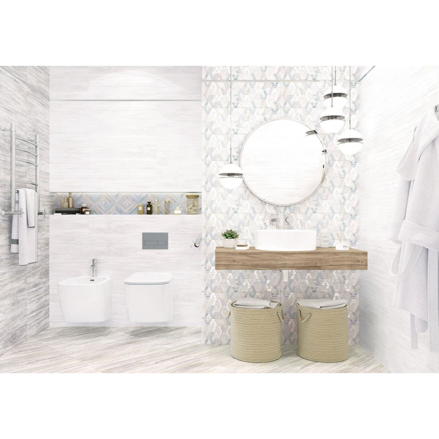 Настенная плитка Alma Ceramica (Альма Керамика) Medis 20х60х0,75 см Рельефная TWA11MDS004