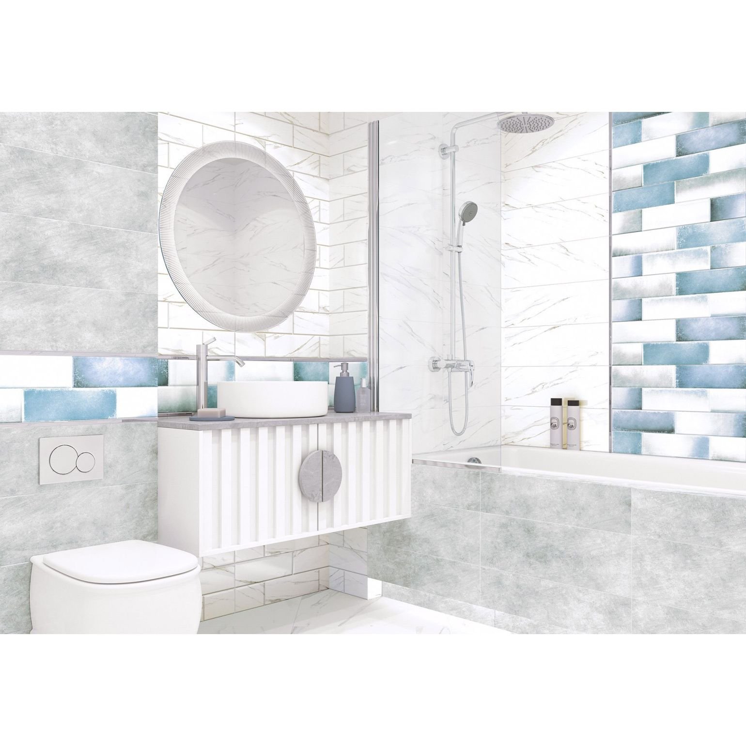 Настенная плитка Alma Ceramica (Альма Керамика) New York 20х60х0,75 см Рельефная TWA11NYK016