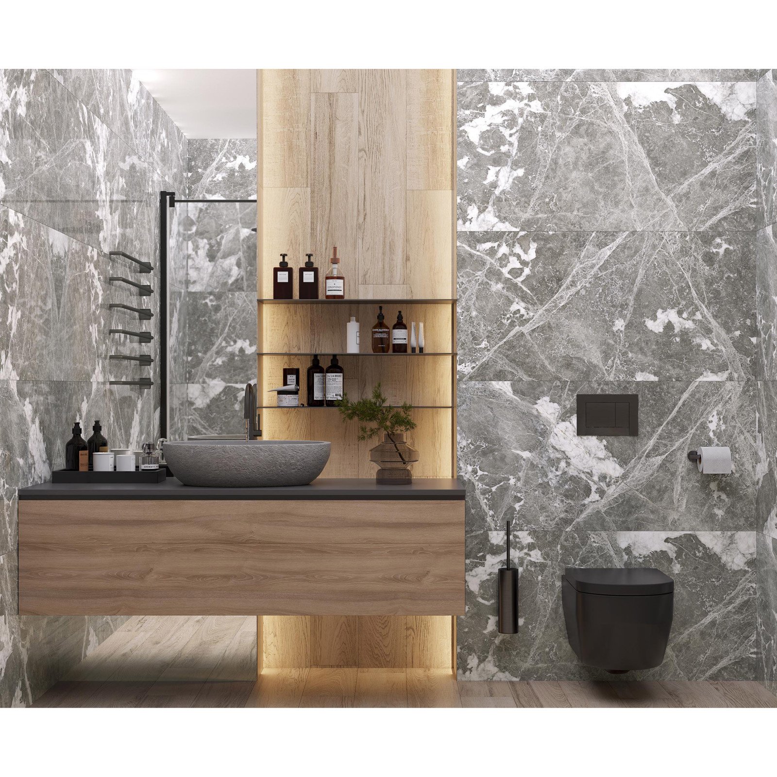 Керамогранит Laparet (Лапарет) Lustros Paradiso Gris 60х60 см Полированный