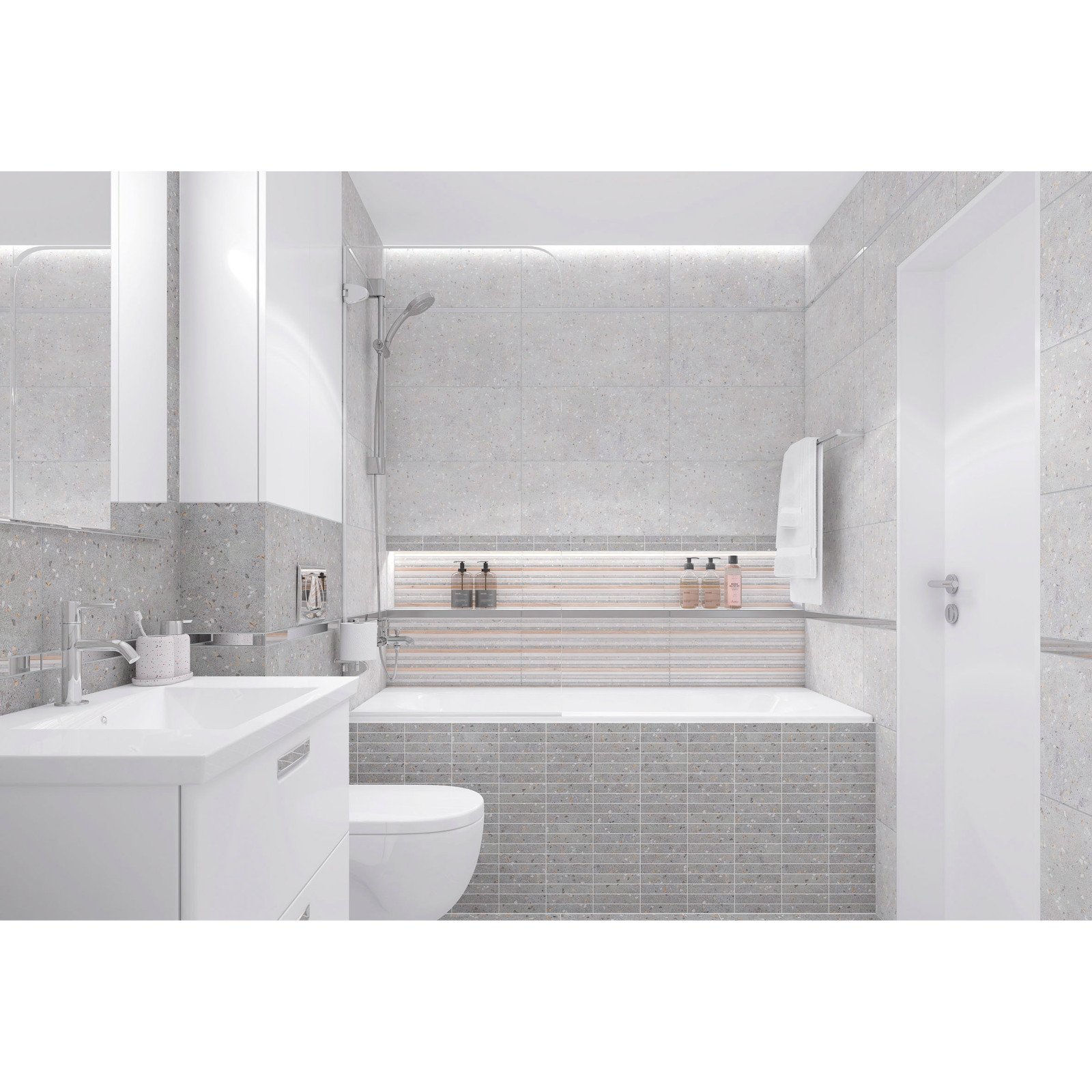 Плитка керамическая Laparet (Лапарет) Era Мозаика серая 28,6х29,8 см