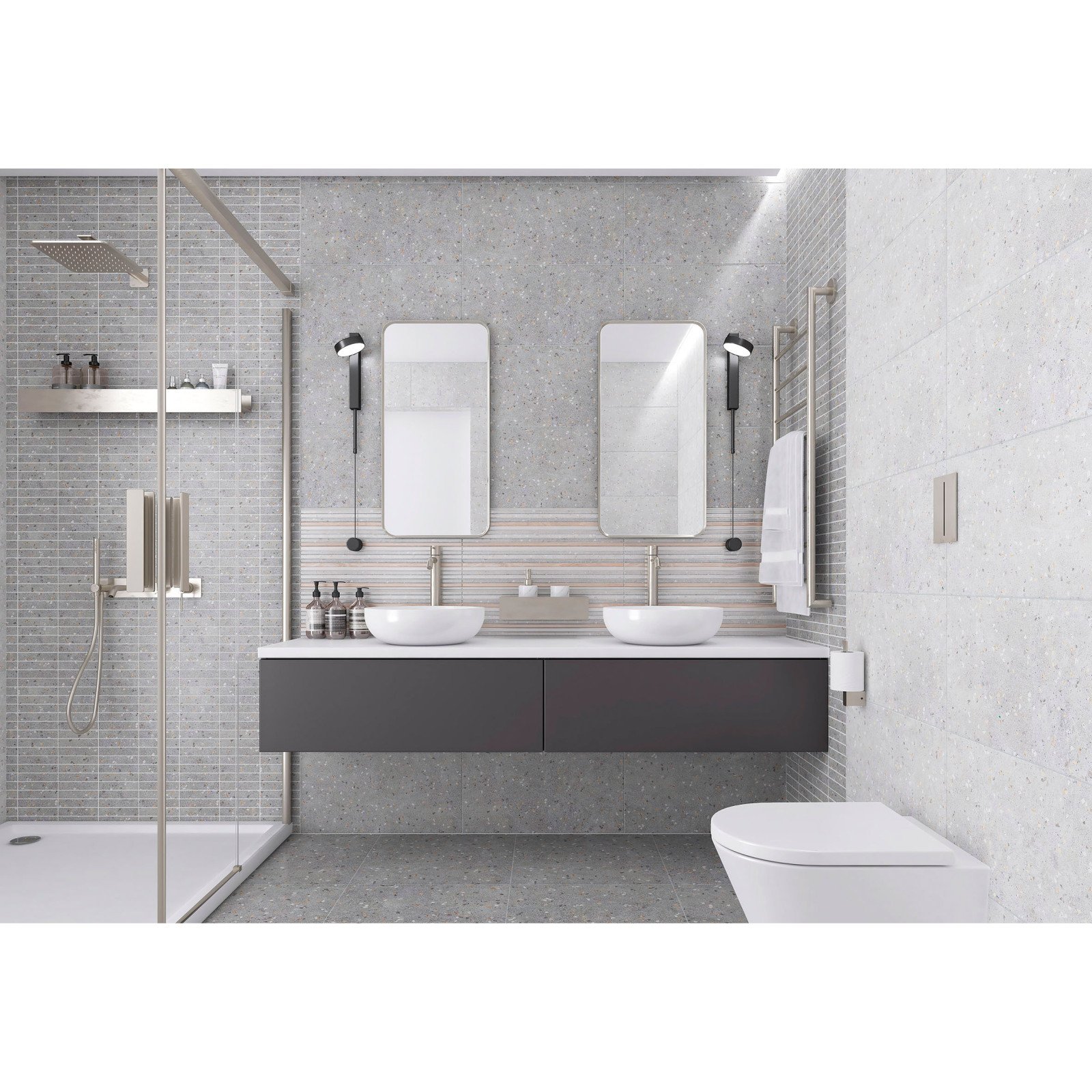 Плитка керамическая Laparet (Лапарет) Era Мозаика серая 28,6х29,8 см