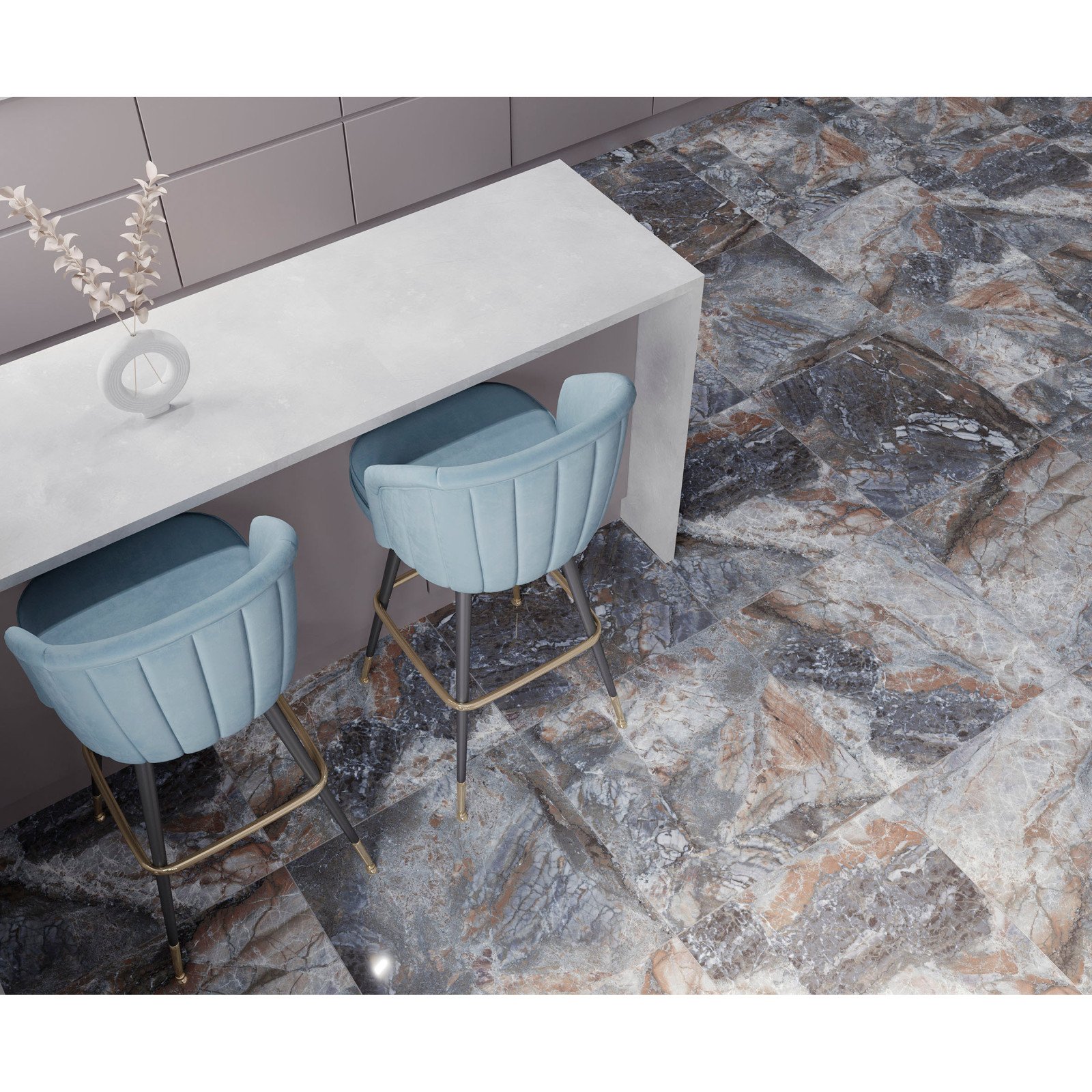 Керамогранит Laparet (Лапарет) Vega Brown 60x60 см Полированный