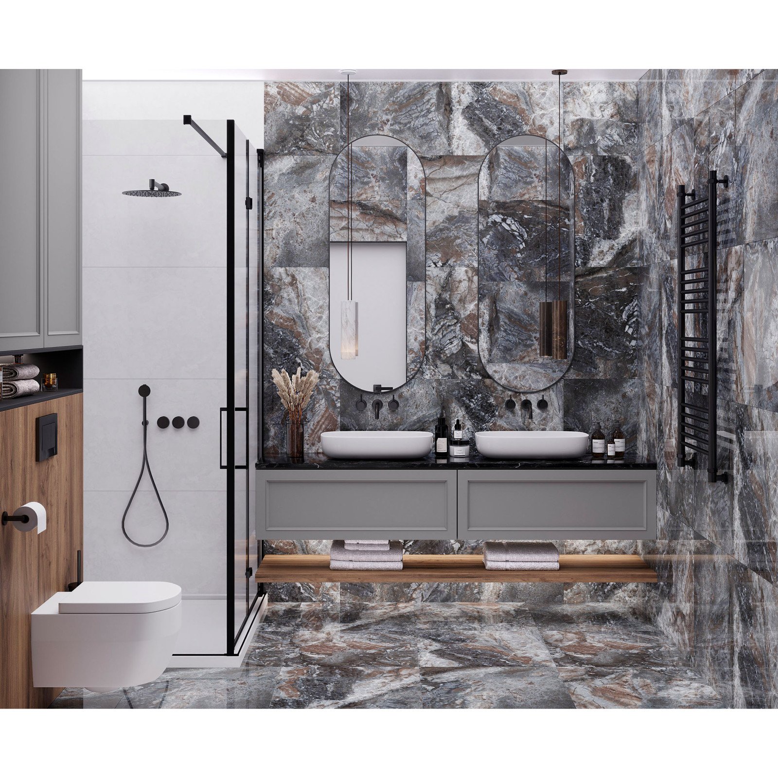 Керамогранит Laparet (Лапарет) Vega Brown 60x120 см Полированный