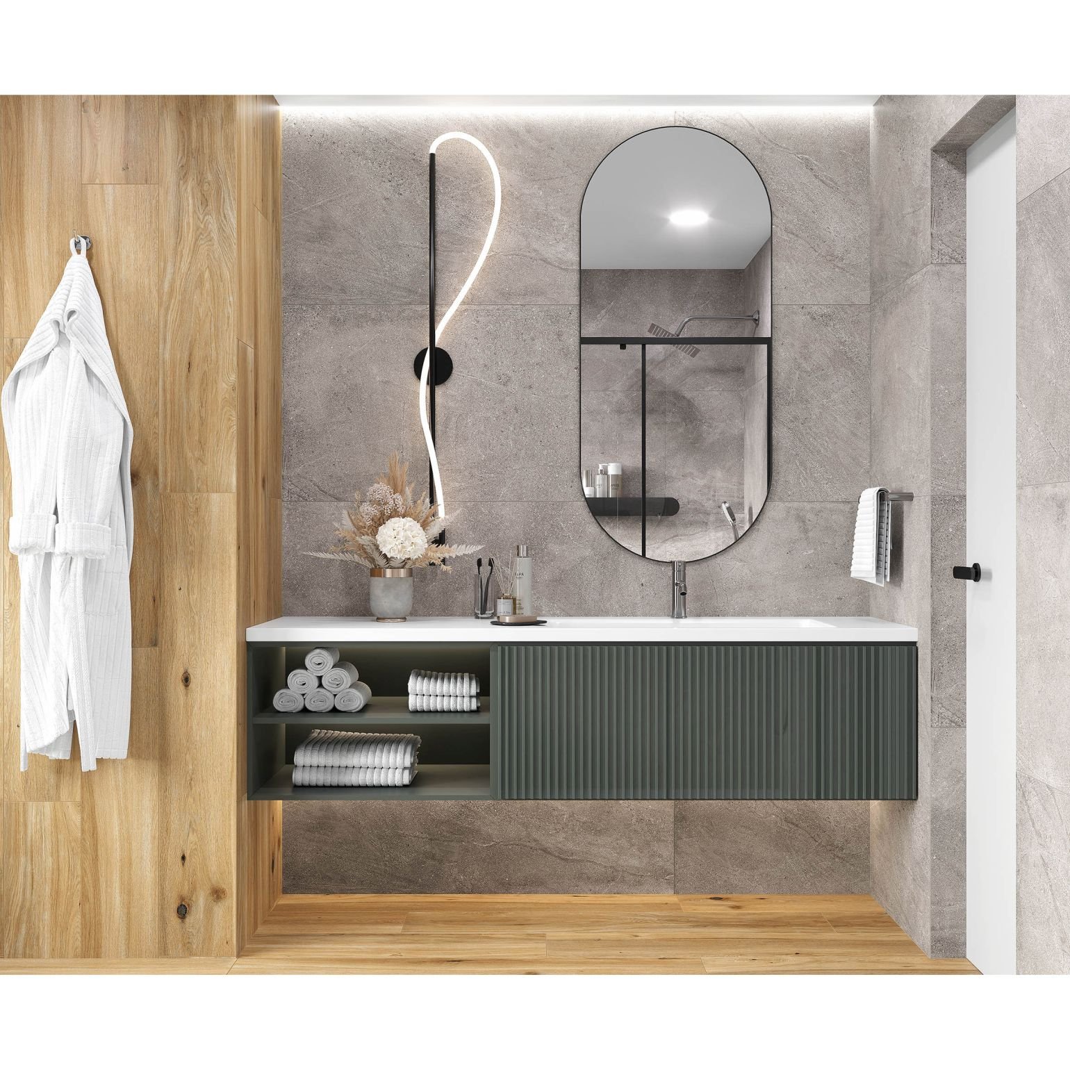 Керамогранит Laparet (Лапарет) Dosimo Grey 60х120 см Серый Сатинированный Карвинг