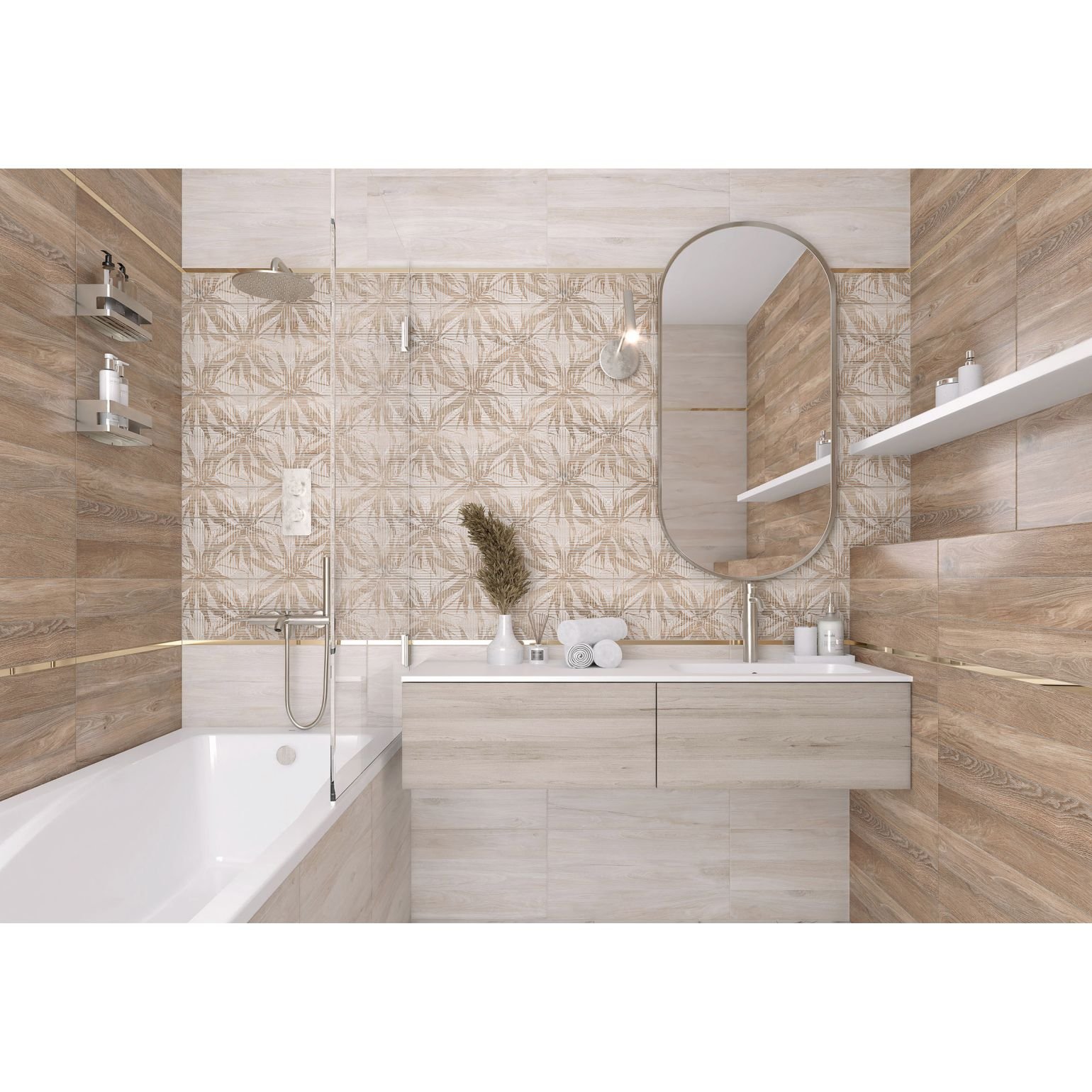 Декор Laparet (Лапарет) Flint 30х60 см Светло-серый 18-05-06-3633