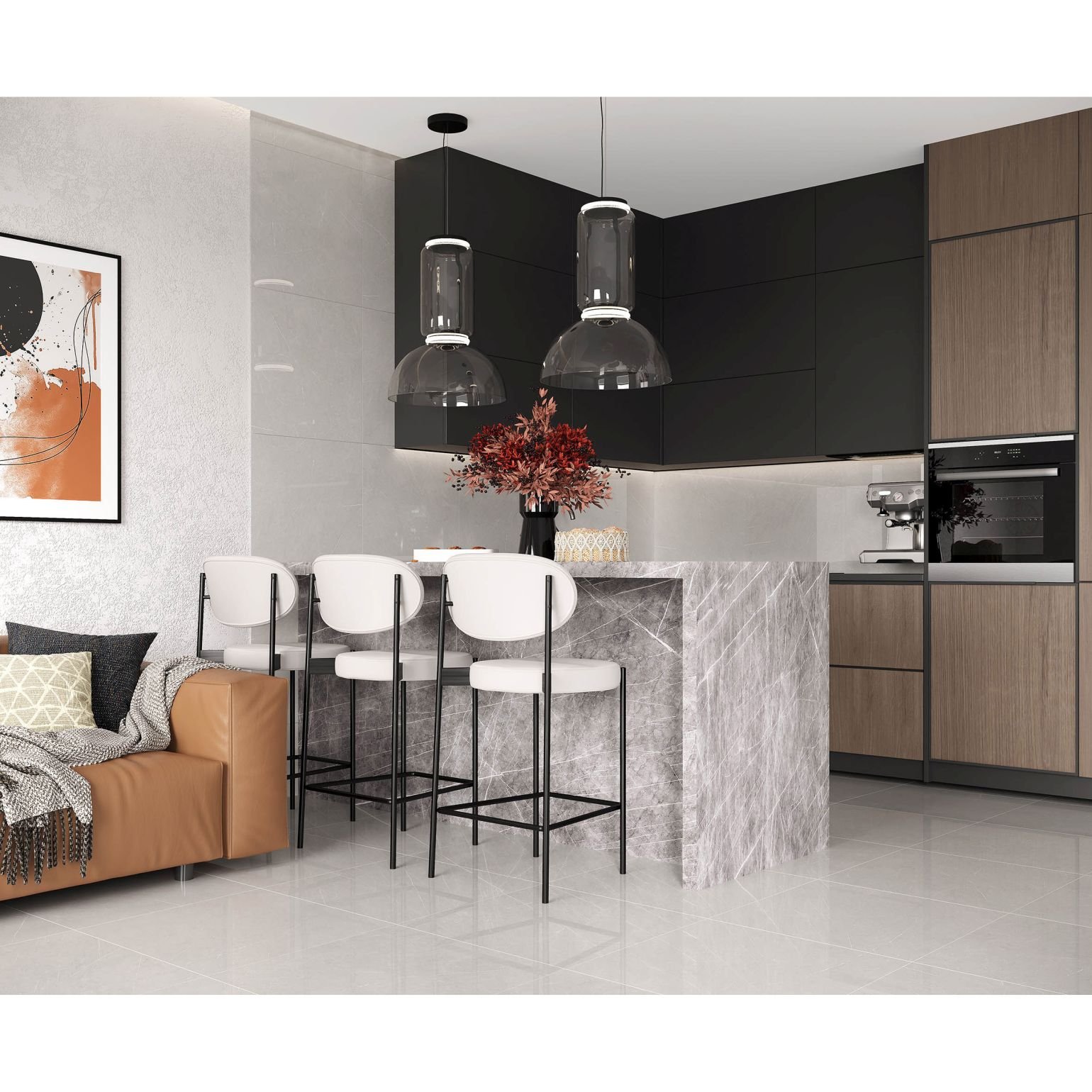 Керамогранит Laparet (Лапарет) French Smoke 60х60 см Светло-серый Полированный