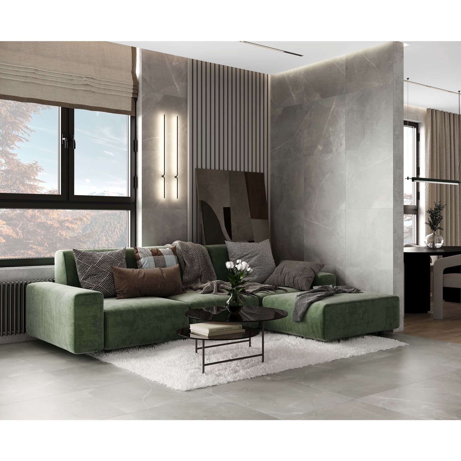 Керамогранит Laparet (Лапарет) Optima Сlaro 60x60 см Светло-серый матовый